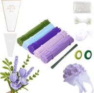 KOLOROWE DRUTY FLORYSTYCZNE DEKORACYJNE PAPIER KREPOWY ZESTAW RÓŻNE KOLORY