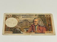 Francja 10 franków 1968 P#147 stan VF-/F+ VOLTAIRE