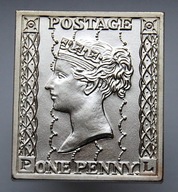 BLACK PENNY NAJSŁYNNIEJSZY ZNACZEK POCZTOWY W CZYSTYM SREBRZE