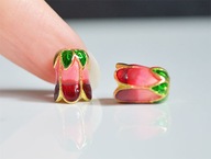 TULIPAN otwór kwiat kwiatek drogocenna EMALIA Cloisonne