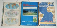 Atlas geograficzny Polska Kontynent Świat szkolny 3 sztuki