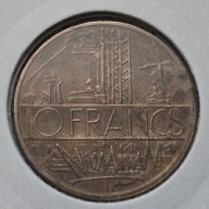 *FRANCJA [0117]*10 franków 10 FRANCS 1980 Konstrukcje Geografia Mapa