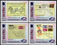 Wyspa Man 2024 Znaczki ** 150 lat UPU poczta Kupon na Odpowiedź