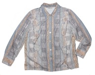 KARELIA_Piękna BLUZKA_koszulowa szarości beże elegancka JEDYNA_46