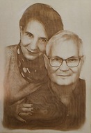 Portrety grawerowane, wypalane w drewnie A3