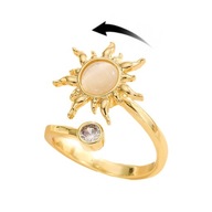 SŁOŃCE ZŁOTY PIERŚCIONEK ANTYSTRESOWY FIDGET ANXIETY SPINNER NA STRES ADHD
