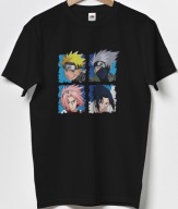 Naruto Uzumaki Męska koszulka Konoha Anime Manga