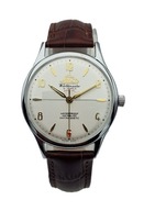 MĘSKI NARĘCZNY ZEGAREK ATLANTIC WORLDMASTER SPECIAL LATA 50-TE - BIAŁY KRUK