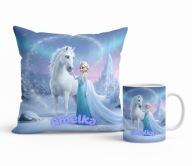 Poduszka + kubek + imię , Elza Elsa Frozen