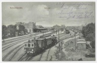 G35 Schneidemuhl Bahnhof Piła Dworzec lokomotywy wagony 1915 rzadka !