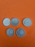 Hiszpania 1 peseta 1984,86,87,88,89