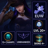 KONTO LEAGUE OF LEGENDS 15+ CHAMP 20LVL+ SKINS UNRANKED EUW | FULL ACCESS |