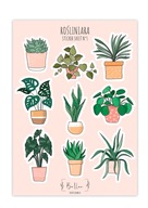 Naklejki rośliny roślinne do planera, rośliniara, wlepki, stickersheet BuJo