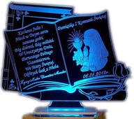 I KOMUNIA ŚWIĘTA PODŚWIETLANA STATUETKA Z FOTO LED