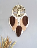 Makrama łapacz snów Brąz drzewo życia szczęścia