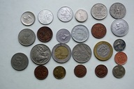 Zestaw monet Świata (bez Europy) - 24 sztuki (KAŻDA INNA)