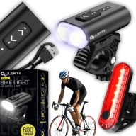 MOCNA LAMPKA ROWEROWA USB LED ALU ROWER ŚWIATŁO ROWEROWE PRZÓD TYŁ 13TRYBÓW