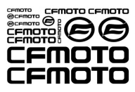 NAKLEJKI LOGO NAPIS CFMOTO QUAD MOTOCYKL CF MOTO DUŻY ZESTAW