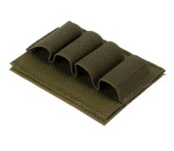 Ładownica panel na velcro na kolbę do strzelby 20GA 12GA 4-nabojowa zielona
