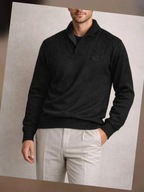 Włoski elegancki luksusowy męski sweter z kołnierzem roz.L/XL