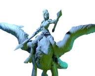 Raven Rider Leśna Elfka Jeździec na Kruku Pinup RPG Fantasy Druk 3D