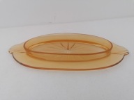 MIODOWA KRYSZTAŁOWA ? PATERA PÓŁMISEK ART-DECO 15x27