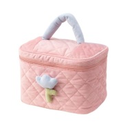 P20622 Kosmetyczka Damska Organizer Różowa Tulipany Etui