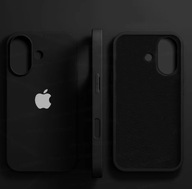 Etui do Apple iPhone 16 Silicone czarny Z LOGO plecki