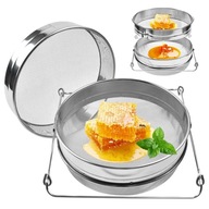 SITO DO MIODU ZE STALI NIERDZEWNEJ Z UCHWYTAMI TELESKOPOWYMI