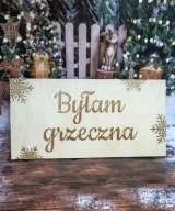 TABLICZKA DO SESJI "BYŁAM GRZECZNA" "BYŁEM GRZECZNY" Rekwizyt do zdjęć 30cm