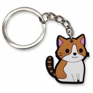 Brelok KOT Kotek SŁODKA Zawieszka DO KLUCZY Prezent Brązowo Biały