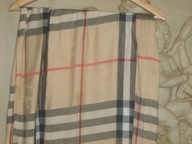 SZAL CHUSTA-BURBERRY-68/197CM,LOGO-ŚLICZNA -KASZMIR.METKA.