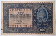 Banknot II RP 100 Marek Polskich 1919 rok III Serja H