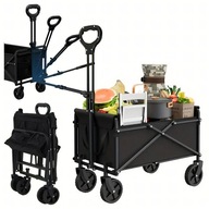 WÓZEK TURYSTYCZNY PLAŻOWY TRANSPORTOWY OGRODOWY SKŁADANY CAMPING 100KG 80L