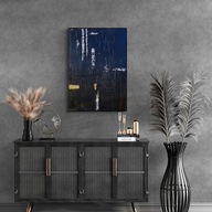 Obraz w ramie czarno złoty XXL 70x100cm Nowoczesna Abstrakcja SENSI ARTE