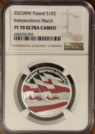 16A. 10 zł, Marsz Niepodległości, NGC PF70, 2023