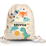 WOREK DO PRZEDSZKOLA SZKOŁY ŻŁOBKA PLECAK NA BUTY NA WF IMIENNY NADRUK
