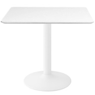 STÓŁ KWADRATOWY LUGANO| Biały blat| Biała noga 70x70