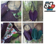 Rękodzieło Szydełkowy Warsztat Domowy torba TULIPAN