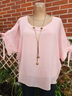 Pinkylady Italy bluzka koszula tunika elegancka z wisiorkiem r 38-42