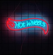 Neon LED napis HOT WHEELS Dekoracja Ścienna Pokój Dziecka Prezent+ Zasilacz