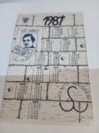 Stara Pocztówka Solidarność 1987 List Gończy Kalendarz