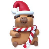 KAPIBARA Świąteczna FIGURKA Z MODELINY