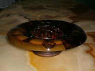 CLOUD GLASS ART DECO 1930 DAVIDSON WKŁAD IKEBANA ZE STOJAKIEM