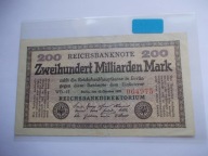 NIEMCY 200 MILLIARDEN MARK 1923