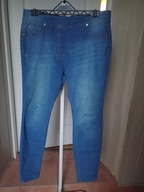 janina 42 spodnie dżins jeggins na gumie strecz niebieskie rurki