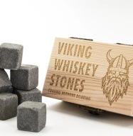 VIKING WHISKEY STONES ZESTAW KAMIENI DO SCHŁADZANIA W DREWNIANYM PUDEŁKU