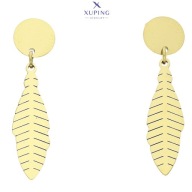 75406 Kolczyki złota stal chirurgiczna listki