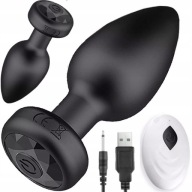 WIBRUJĄCY KOREK ANALNY NA PILOTA WIBRATOR DAMSKI ZDALNIE STEROWANY ANAL USB