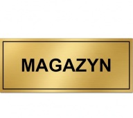 Tabliczka na drzwi laminat grawerski 20x7 cm magazyn złoty lub srebrny